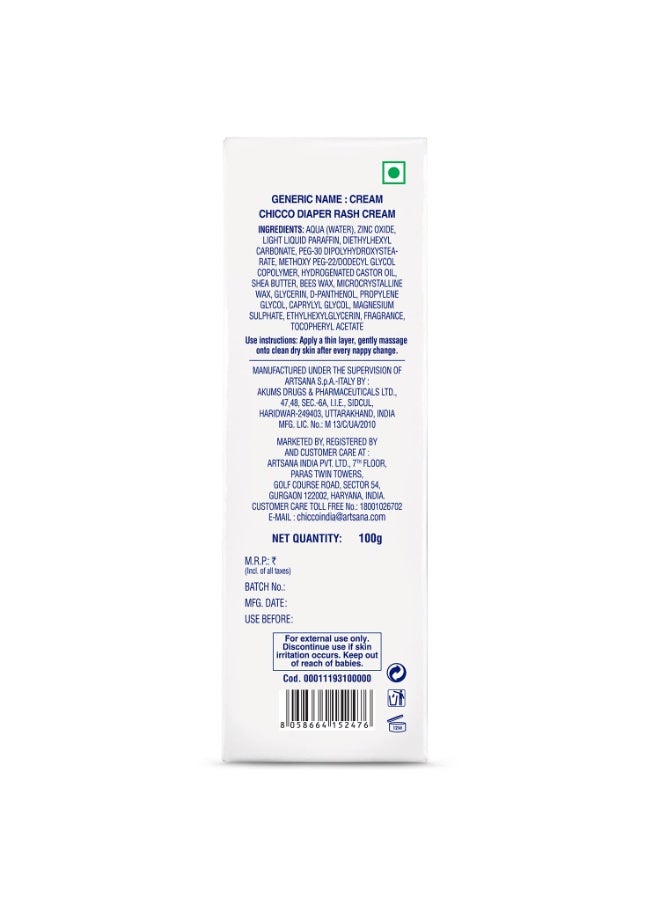شيكو Chicco Baby Moments Diaper Rash Cream, New Advanced Triple Protection Skin Shield Formula with Natural Ingredients to Prevent Rashes & Irritation, No Phenoxyethanol & Parabens (100g) - Image 5